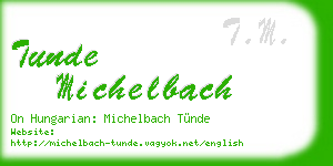 tunde michelbach business card